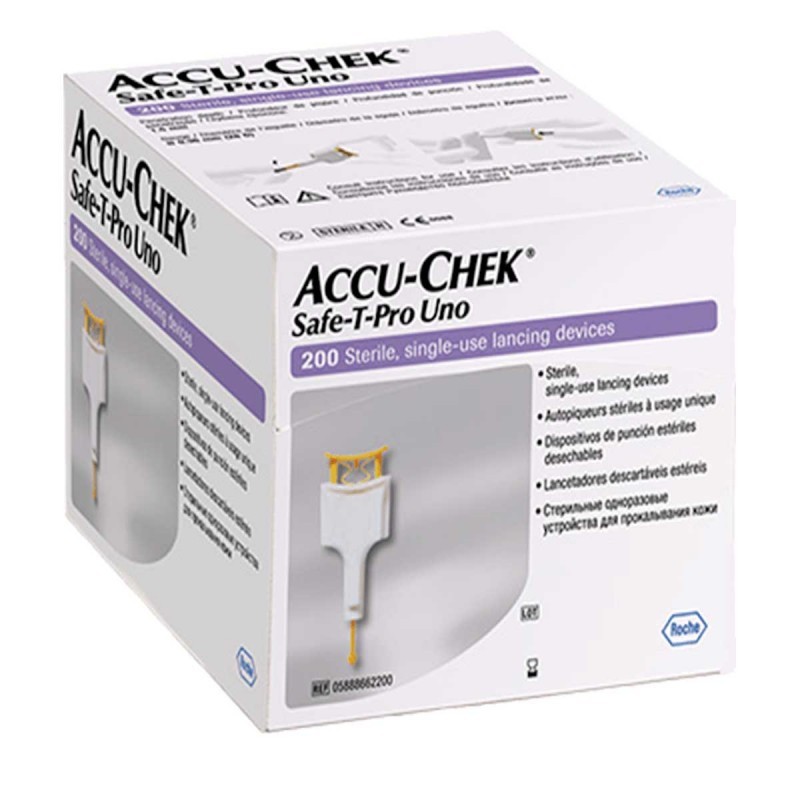 ACCU CHEK SAFE-T-PRO UNO B/200