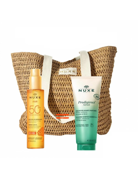 NUXE SAC SUN HUILE BRONZANTE SPF50 + NEROLI DOUCHE OFFERTE