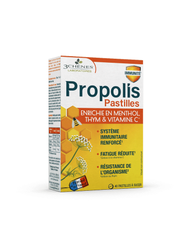 3CHENES PROPOLIS PASTILLES THYM ET VIT C PASTILLES B/40