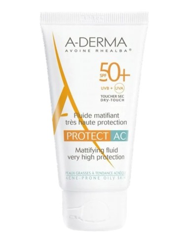 ADERMA PROTECT AC FLUIDE MAT SPF50+ 40ML